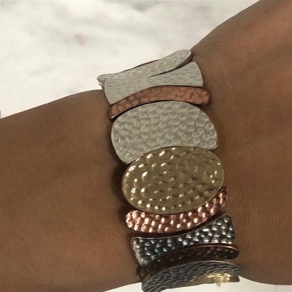 Shiny Stretchable Elastic Bracelet | Silver, Gold & Rose Gold | Fits All… - Picture 2 of 5